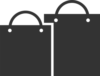 Web ve Grafiksel Tasarım için Minimalist Torba Simgesi Tasarım Biçimi Siyah ve Beyaz PNG