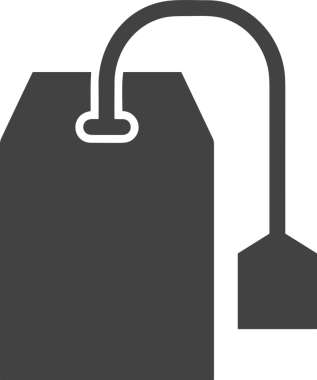 Web ve Grafiksel Tasarım için Minimalist Torba Simgesi Tasarım Biçimi Siyah ve Beyaz PNG