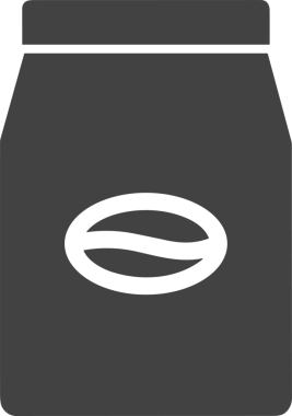 Web ve Grafiksel Tasarım için Minimalist Torba Simgesi Tasarım Biçimi Siyah ve Beyaz PNG