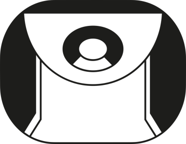 Web ve Grafiksel Tasarım için Minimalist Torba Simgesi Tasarım Biçimi Siyah ve Beyaz PNG