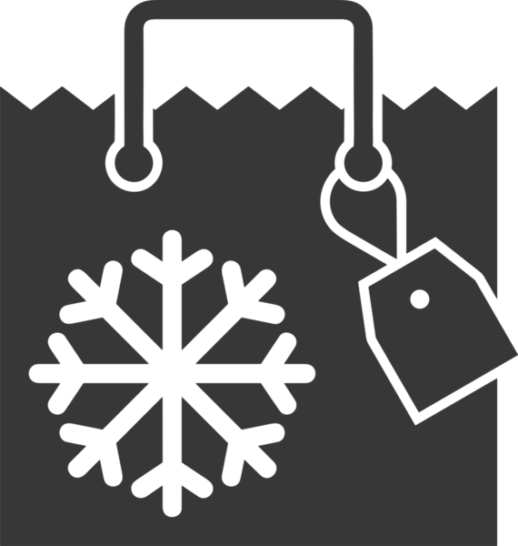 Web ve Grafiksel Tasarım için Minimalist Torba Simgesi Tasarım Biçimi Siyah ve Beyaz PNG