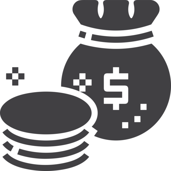 Web ve Grafiksel Tasarım için Minimalist Torba Simgesi Tasarım Biçimi Siyah ve Beyaz PNG