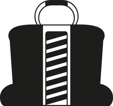 Web ve Grafiksel Tasarım için Minimalist Torba Simgesi Tasarım Biçimi Siyah ve Beyaz PNG