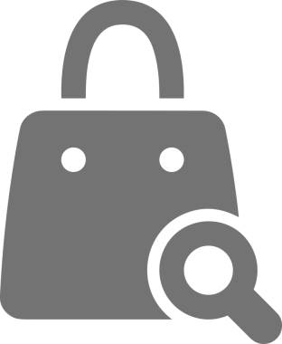 Web ve Grafiksel Tasarım için Minimalist Torba Simgesi Tasarım Biçimi Siyah ve Beyaz PNG