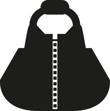 Web ve Grafiksel Tasarım için Minimalist Torba Simgesi Tasarım Biçimi Siyah ve Beyaz PNG