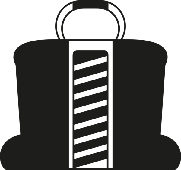 Web ve Grafiksel Tasarım için Minimalist Torba Simgesi Tasarım Biçimi Siyah ve Beyaz PNG