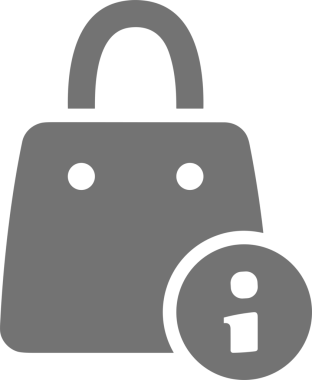 Web ve Grafiksel Tasarım için Minimalist Torba Simgesi Tasarım Biçimi Siyah ve Beyaz PNG