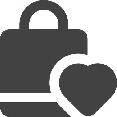 Web ve Grafiksel Tasarım için Minimalist Torba Simgesi Tasarım Biçimi Siyah ve Beyaz PNG