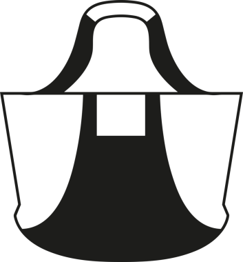 Web ve Grafiksel Tasarım için Minimalist Torba Simgesi Tasarım Biçimi Siyah ve Beyaz PNG