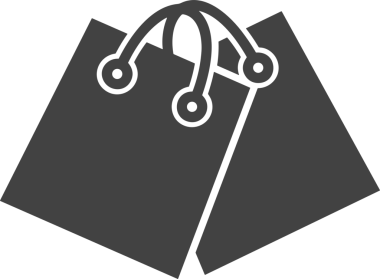 Web ve Grafiksel Tasarım için Minimalist Torba Simgesi Tasarım Biçimi Siyah ve Beyaz PNG