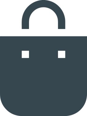 Web ve Grafiksel Tasarım için Minimalist Torba Simgesi Tasarım Biçimi Siyah ve Beyaz PNG