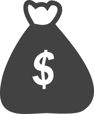 Web ve Grafiksel Tasarım için Minimalist Torba Simgesi Tasarım Biçimi Siyah ve Beyaz PNG