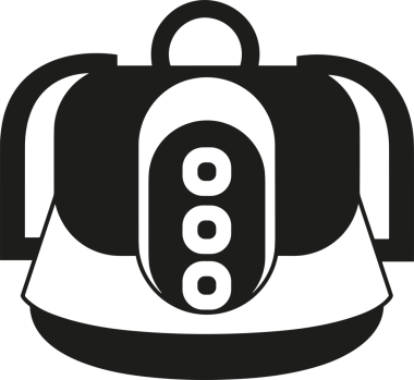 Web ve Grafiksel Tasarım için Minimalist Torba Simgesi Tasarım Biçimi Siyah ve Beyaz PNG