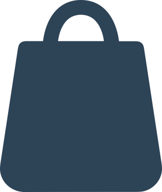 Web ve Grafiksel Tasarım için Minimalist Torba Simgesi Tasarım Biçimi Siyah ve Beyaz PNG