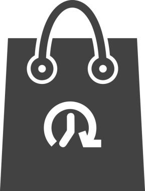 Web ve Grafiksel Tasarım için Minimalist Torba Simgesi Tasarım Biçimi Siyah ve Beyaz PNG