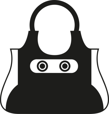 Web ve Grafiksel Tasarım için Minimalist Torba Simgesi Tasarım Biçimi Siyah ve Beyaz PNG