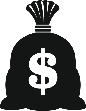 Web ve Grafiksel Tasarım için Minimalist Torba Simgesi Tasarım Biçimi Siyah ve Beyaz PNG