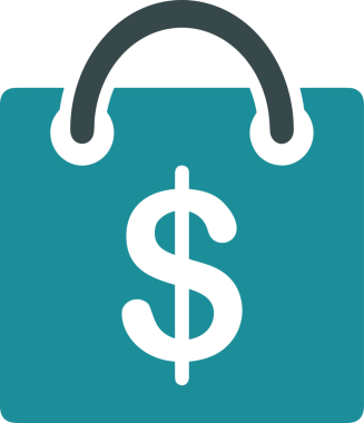 Web ve Grafiksel Tasarım için Minimalist Torba Simgesi Tasarım Biçimi Siyah ve Beyaz PNG