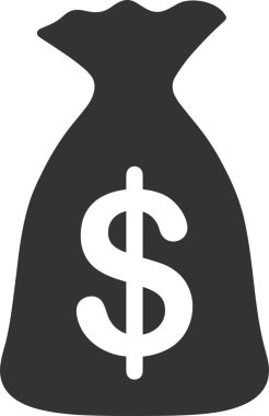 Web ve Grafiksel Tasarım için Minimalist Torba Simgesi Tasarım Biçimi Siyah ve Beyaz PNG