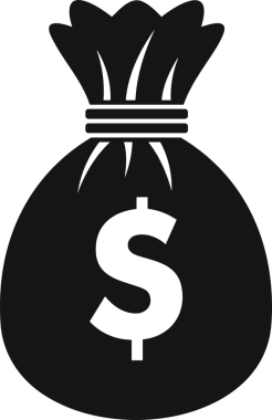 Web ve Grafiksel Tasarım için Minimalist Torba Simgesi Tasarım Biçimi Siyah ve Beyaz PNG