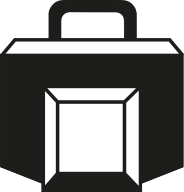 Web ve Grafiksel Tasarım için Minimalist Torba Simgesi Tasarım Biçimi Siyah ve Beyaz PNG