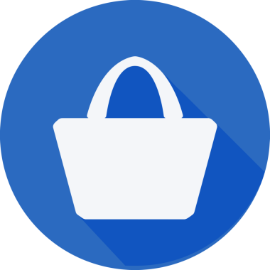 Web ve Grafiksel Tasarım için Minimalist Torba Simgesi Tasarım Biçimi Siyah ve Beyaz PNG