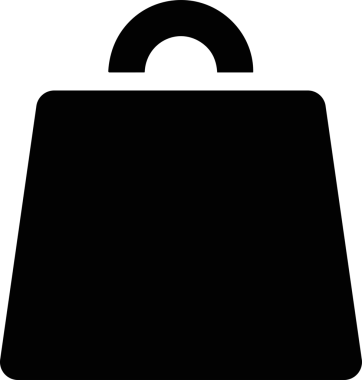 Web ve Grafiksel Tasarım için Minimalist Torba Simgesi Tasarım Biçimi Siyah ve Beyaz PNG