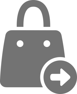 Web ve Grafiksel Tasarım için Minimalist Torba Simgesi Tasarım Biçimi Siyah ve Beyaz PNG