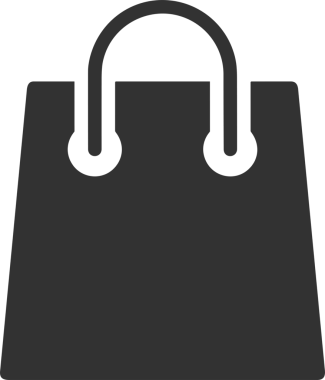 Web ve Grafiksel Tasarım için Minimalist Torba Simgesi Tasarım Biçimi Siyah ve Beyaz PNG