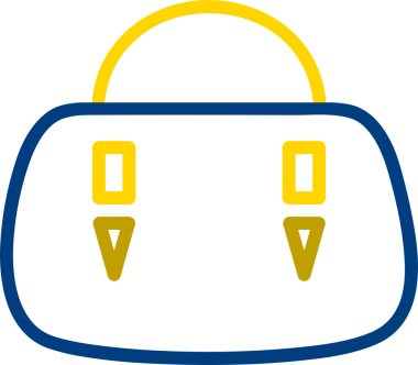 Web ve Grafiksel Tasarım için Minimalist Torba Simgesi Tasarım Biçimi Siyah ve Beyaz PNG