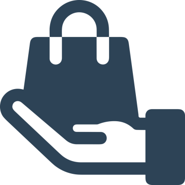 Web ve Grafiksel Tasarım için Minimalist Torba Simgesi Tasarım Biçimi Siyah ve Beyaz PNG