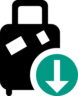 Web ve Grafiksel Tasarım için Minimalist Torba Simgesi Tasarım Biçimi Siyah ve Beyaz PNG