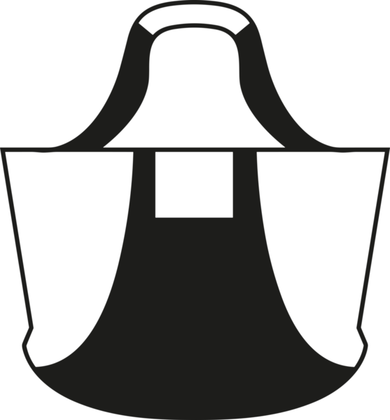 Web ve Grafiksel Tasarım için Minimalist Torba Simgesi Tasarım Biçimi Siyah ve Beyaz PNG