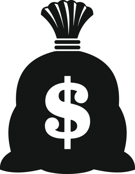 Web ve Grafiksel Tasarım için Minimalist Torba Simgesi Tasarım Biçimi Siyah ve Beyaz PNG