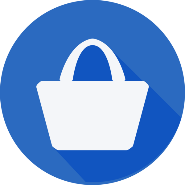 Web ve Grafiksel Tasarım için Minimalist Torba Simgesi Tasarım Biçimi Siyah ve Beyaz PNG