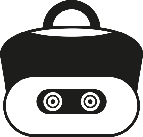 Web ve Grafiksel Tasarım için Minimalist Torba Simgesi Tasarım Biçimi Siyah ve Beyaz PNG