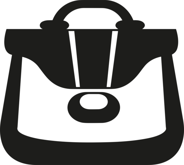 Web ve Grafiksel Tasarım için Minimalist Torba Simgesi Tasarım Biçimi Siyah ve Beyaz PNG