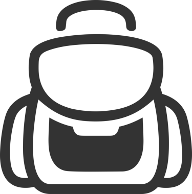 Web ve Grafiksel Tasarım için Minimalist Torba Simgesi Tasarım Biçimi Siyah ve Beyaz PNG