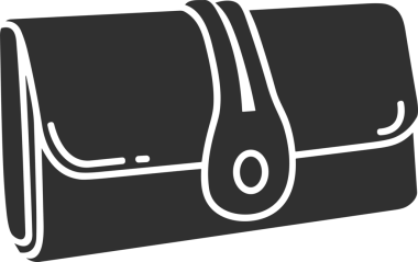 Web ve Grafiksel Tasarım için Minimalist Torba Simgesi Tasarım Biçimi Siyah ve Beyaz PNG