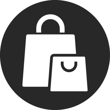 Web ve Grafiksel Tasarım için Minimalist Torba Simgesi Tasarım Biçimi Siyah ve Beyaz PNG