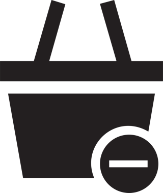 Web ve Grafiksel Tasarım için Minimalist Torba Simgesi Tasarım Biçimi Siyah ve Beyaz PNG