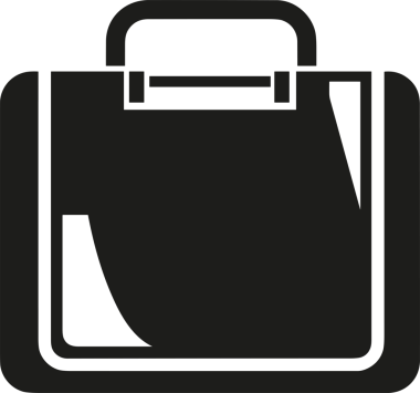 Web ve Grafiksel Tasarım için Minimalist Torba Simgesi Tasarım Biçimi Siyah ve Beyaz PNG