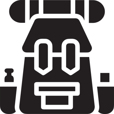 Web ve Grafiksel Tasarım için Minimalist Torba Simgesi Tasarım Biçimi Siyah ve Beyaz PNG