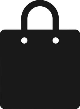 Web ve Grafiksel Tasarım için Minimalist Torba Simgesi Tasarım Biçimi Siyah ve Beyaz PNG