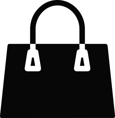 Web ve Grafiksel Tasarım için Minimalist Torba Simgesi Tasarım Biçimi Siyah ve Beyaz PNG