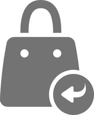 Web ve Grafiksel Tasarım için Minimalist Torba Simgesi Tasarım Biçimi Siyah ve Beyaz PNG