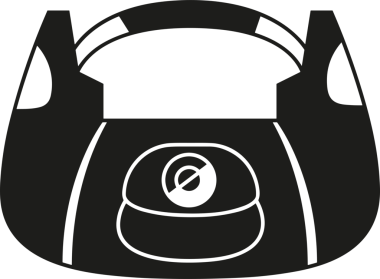 Web ve Grafiksel Tasarım için Minimalist Torba Simgesi Tasarım Biçimi Siyah ve Beyaz PNG