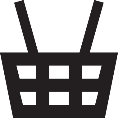 Web ve Grafiksel Tasarım için Minimalist Torba Simgesi Tasarım Biçimi Siyah ve Beyaz PNG