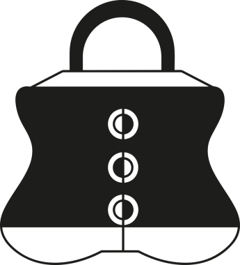 Web ve Grafiksel Tasarım için Minimalist Torba Simgesi Tasarım Biçimi Siyah ve Beyaz PNG