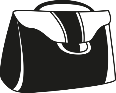 Web ve Grafiksel Tasarım için Minimalist Torba Simgesi Tasarım Biçimi Siyah ve Beyaz PNG